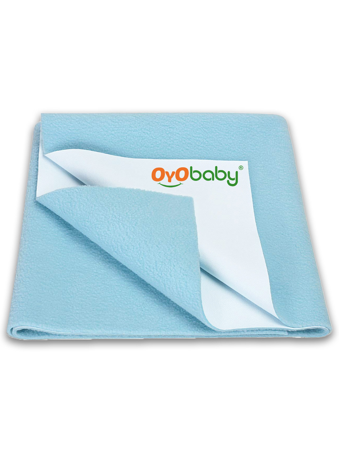 OyO Baby Sea Blue Waterproof & Baby Dry Sheet Polycotton Mattress Protector