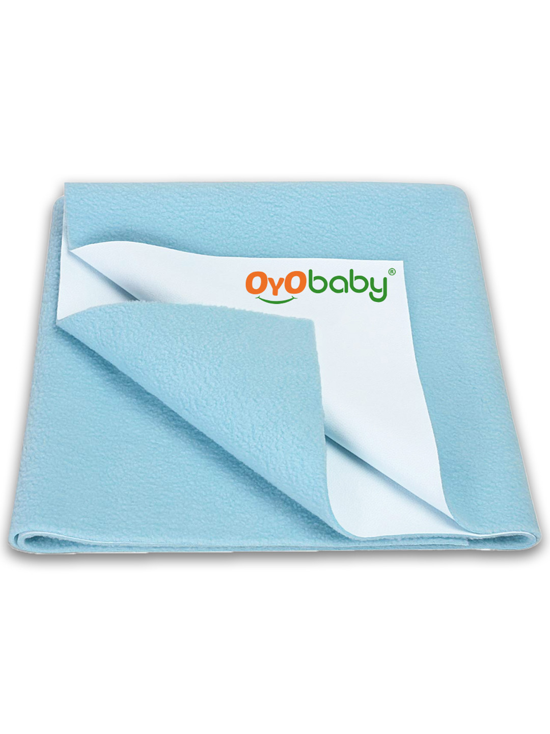 OyO Baby Sea Blue Waterproof & Baby Dry Sheet Polycotton Mattress Protector
