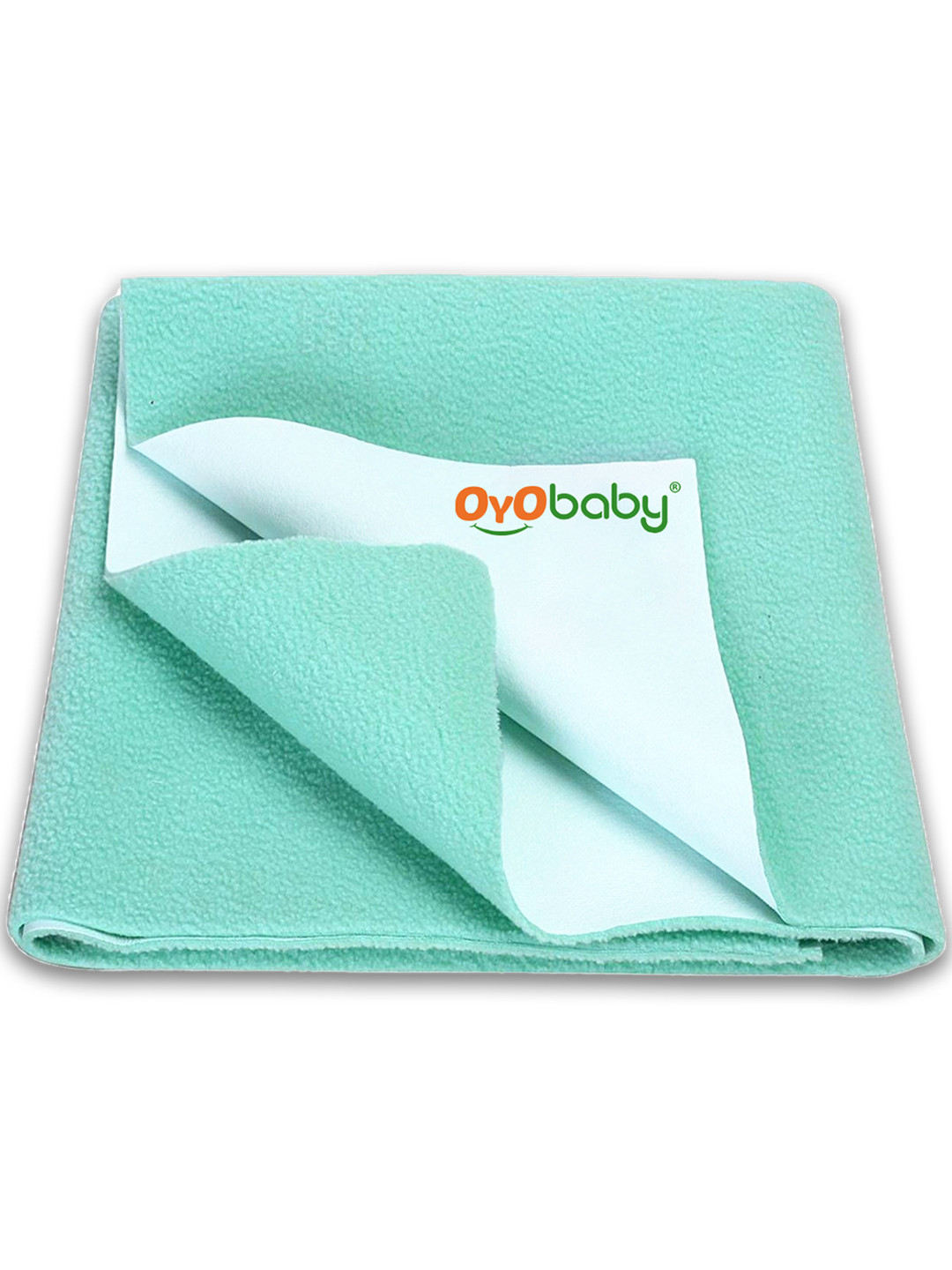 OyO Baby Sea Green Waterproof & Baby Dry Sheet Polycotton Mattress Protector