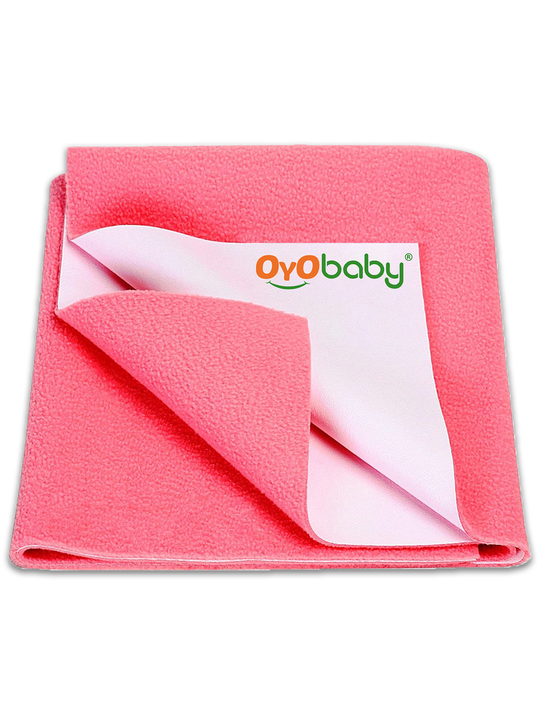 OyO Baby Salmon Rose Waterproof & Baby Dry Sheet Polycotton Mattress Protector