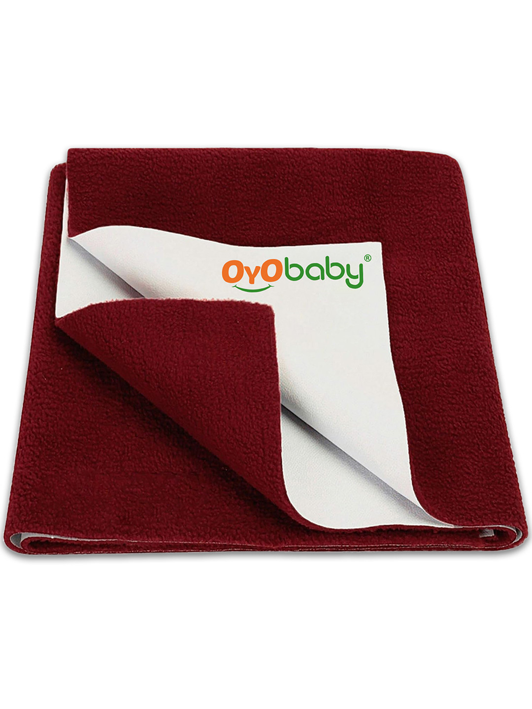 OyO Baby Maroon Waterproof & Baby Dry Sheet Polycotton Mattress Protector