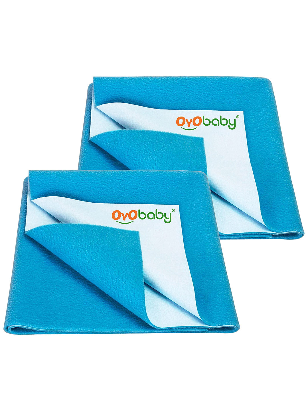 OyO Baby Set of 2 Firoza Waterproof & Baby Dry Sheet Polycotton Mattress Protector