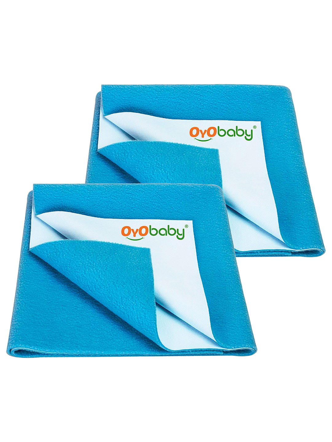 OyO Baby Set of 2 Firoza Waterproof & Baby Dry Sheet Polycotton Mattress Protector