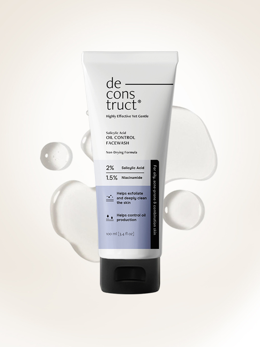 deconstruct Salicylic Acid Oil Control Non-drying Face Wash with Niacinamide-100 ml