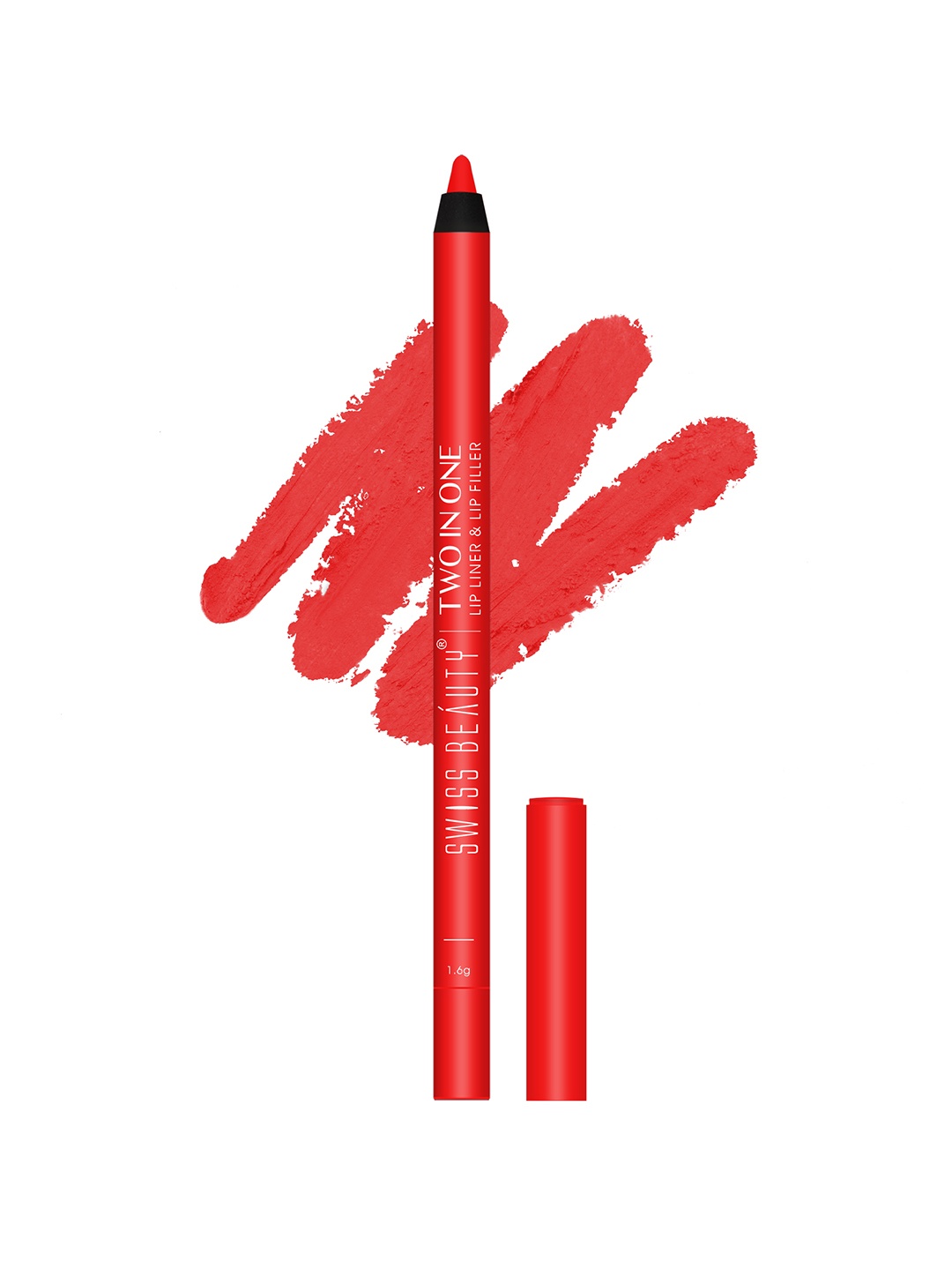 

SWISS BEAUTY Two In One Smudge-Proof Waterproof Lip Liner & Lip Filler 1.6g - Coral Candy, Red