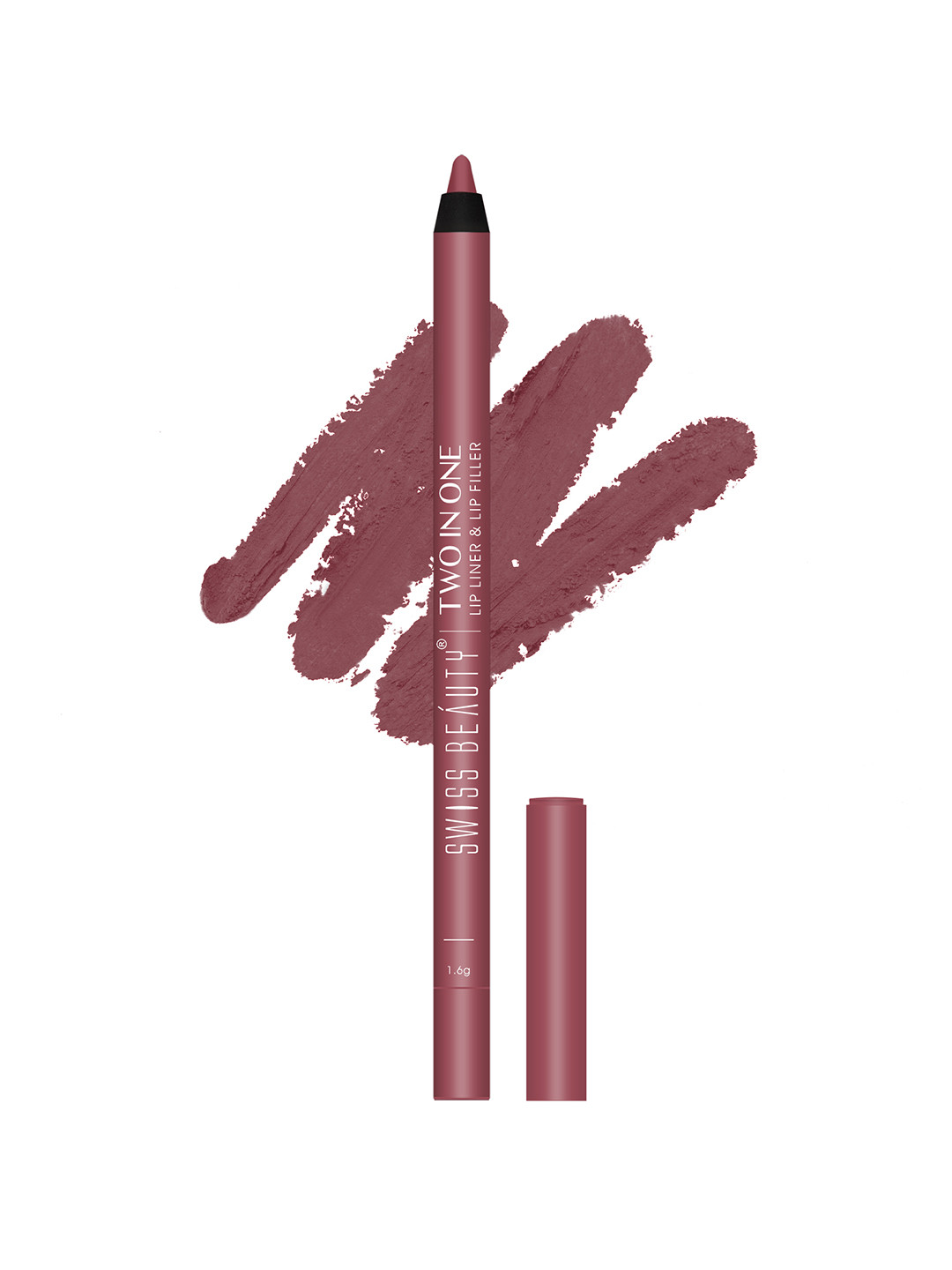 

SWISS BEAUTY Two in One Smudge-Proof Waterproof Lip Liner & Lip Filler 1.6g - Nude Shot, Brown
