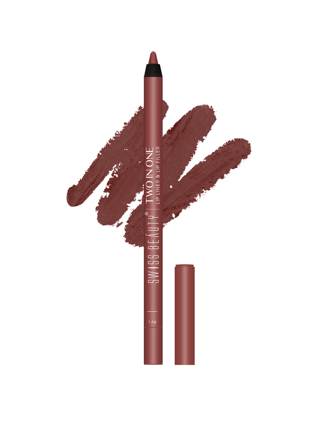 

SWISS BEAUTY Two In One Smudge-Proof Waterproof Lip Liner & Lip Filler 1.6g - Hazelnut, Brown