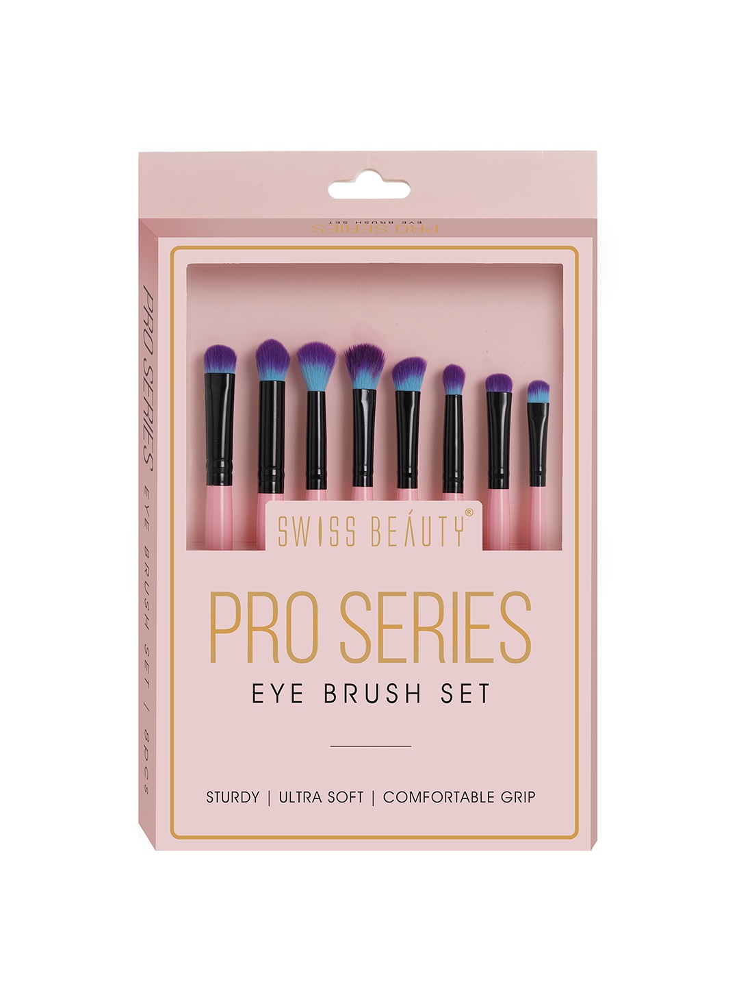 

SWISS BEAUTY Set of 8 Pro Series Eye Brushes - Pink