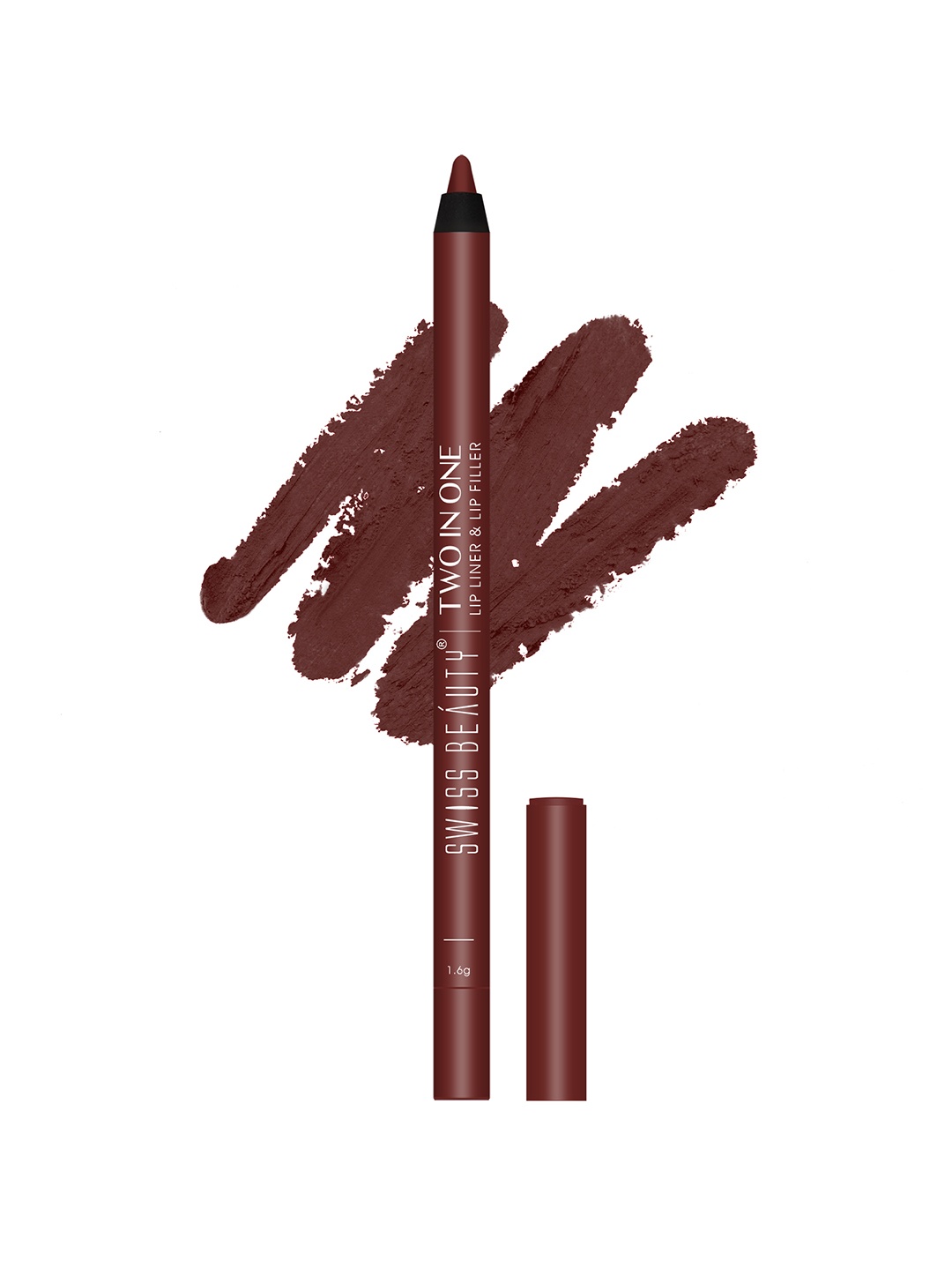 

SWISS BEAUTY Two In One Smudge-Proof Waterproof Lip Liner & Lip Filler 1.6g - Hot Brown