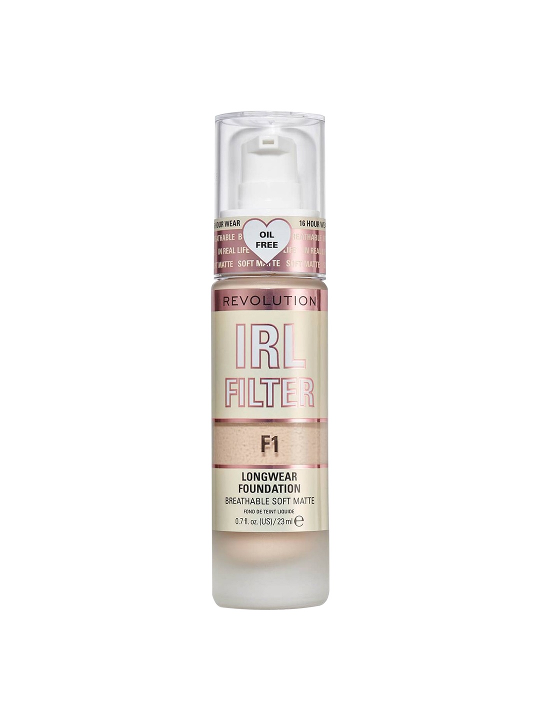 

Makeup Revolution London IRL Filter Longwear Foundation with Niacinamide 23 ml - Shade F1, Nude