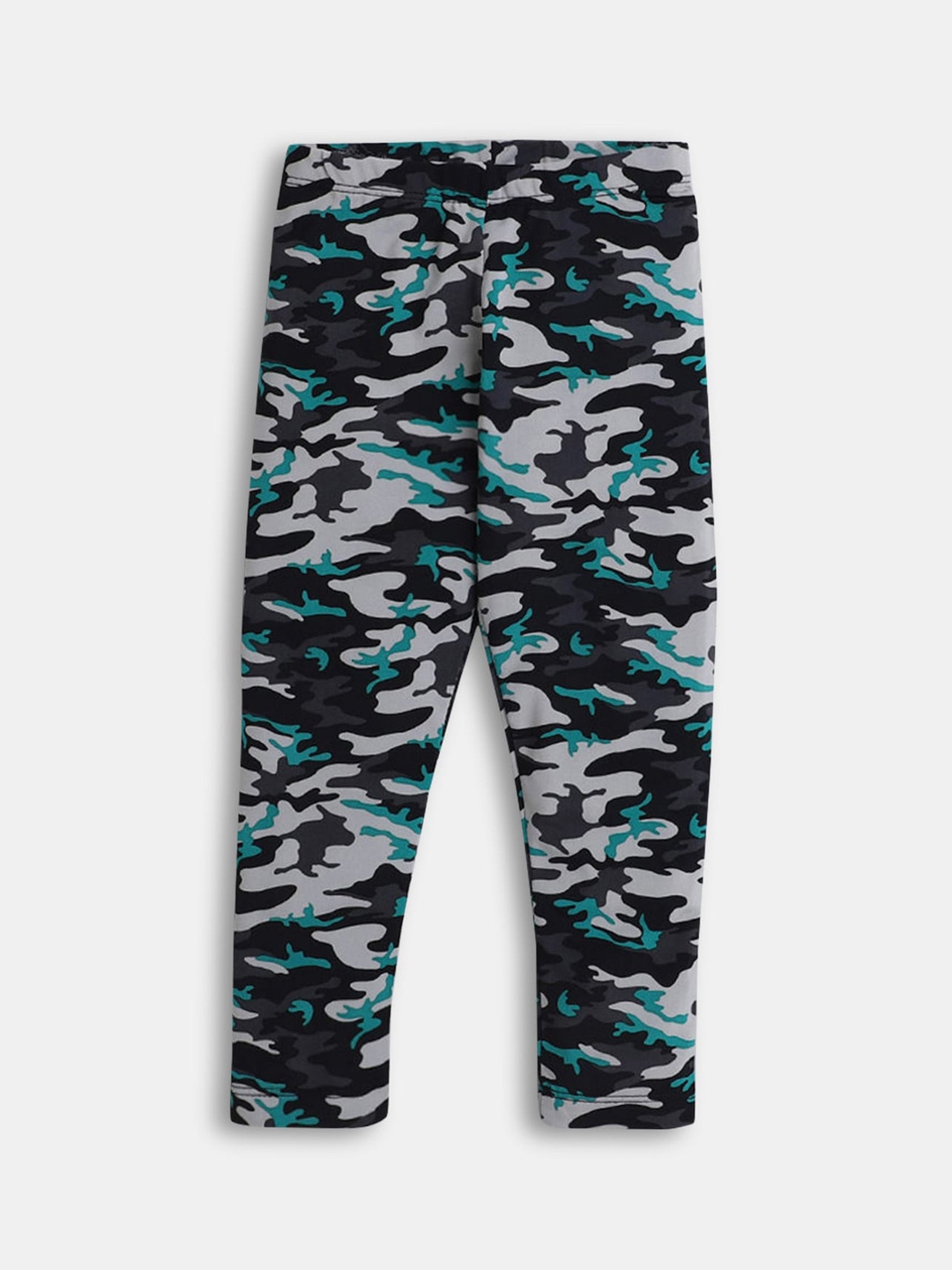 

Hopscotch Girls Green Camouflage Print Pure Cotton Leggings