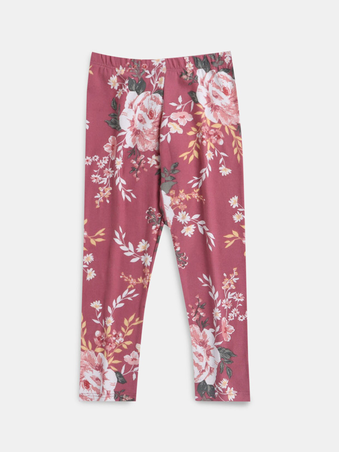 

Hopscotch Girls Peach-Coloured Printed Ankle-Length Leggings
