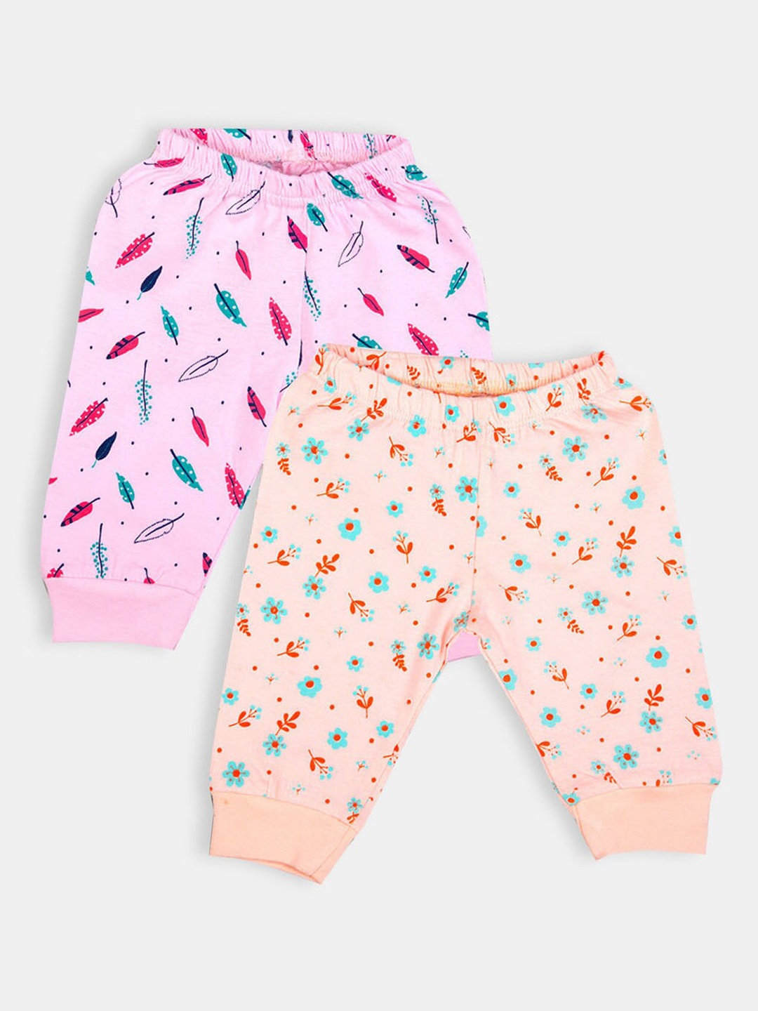 

Hopscotch Pack of 2 Pink & Orange Girls Printed Ankle Length Leggings