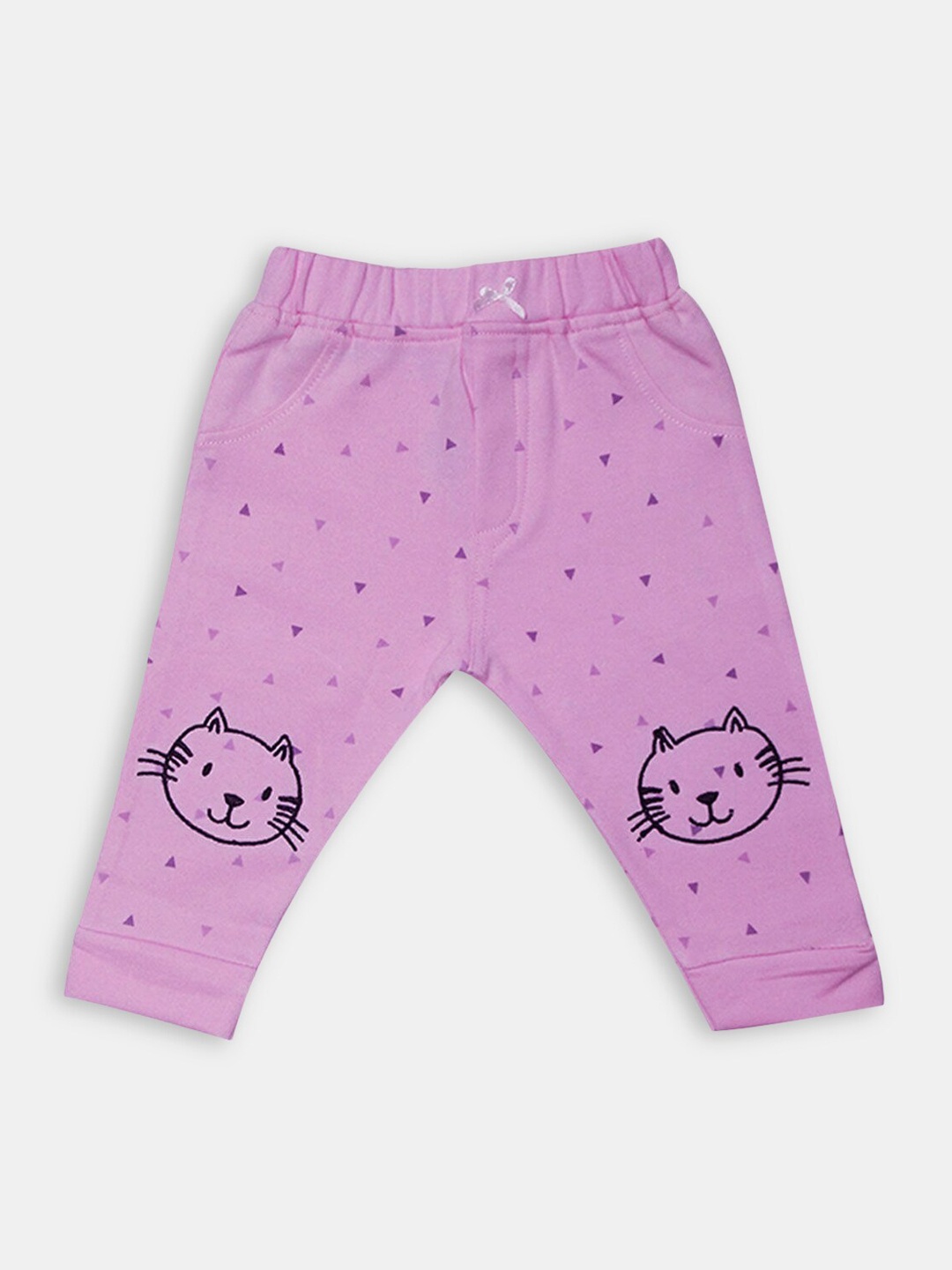 

Hopscotch Girls Pink Animal Printed Trackpants