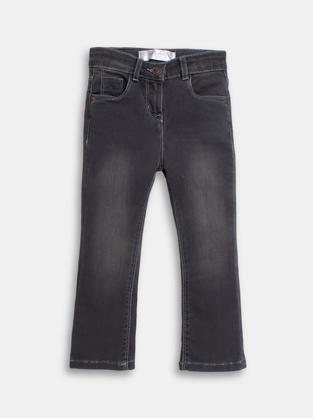 

Hopscotch Boys Grey Low Distress Light Fade Stretchable Jeans