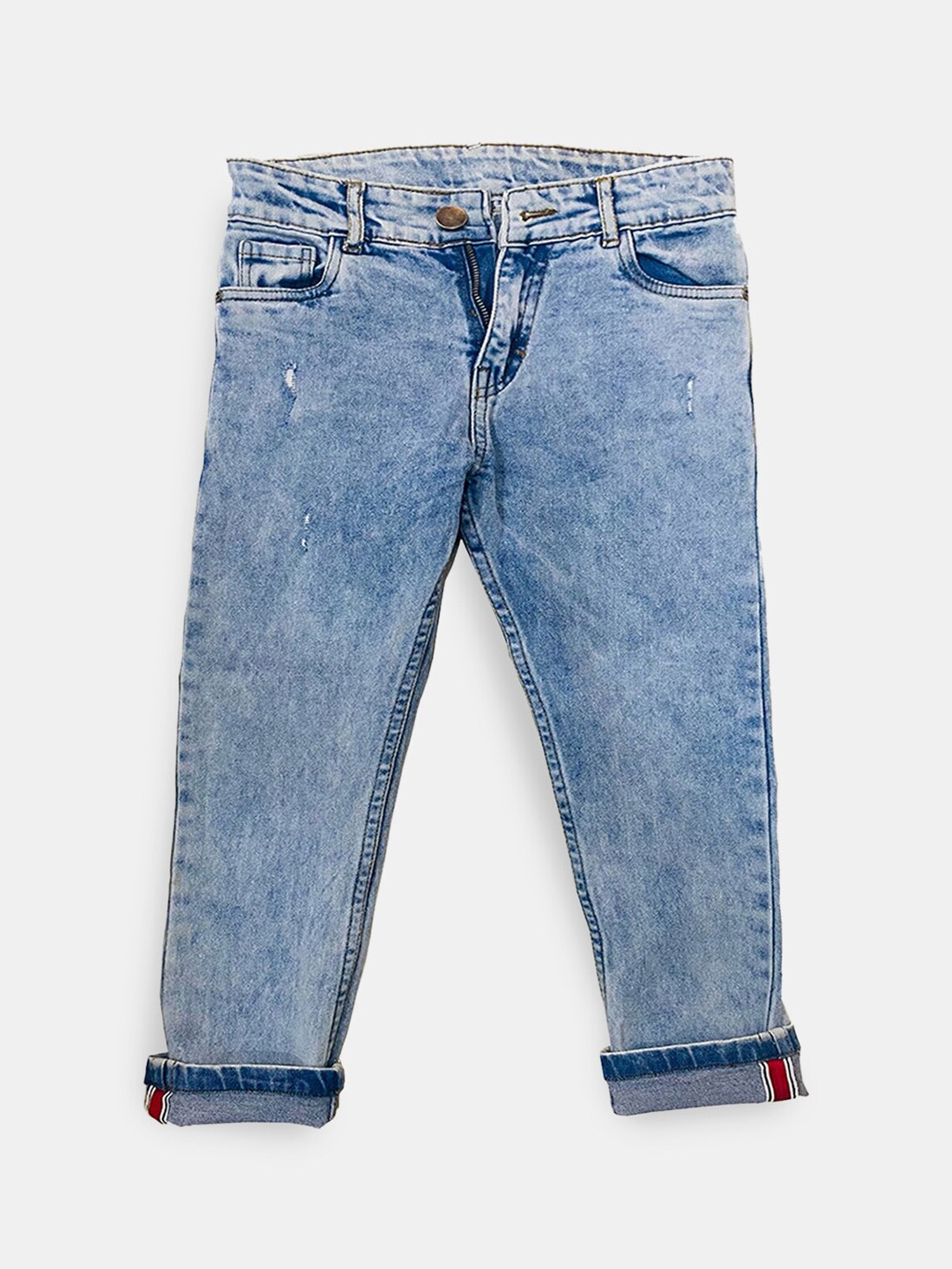 

Hopscotch Boys Blue High-Rise Heavy Fade Stretchable Jeans