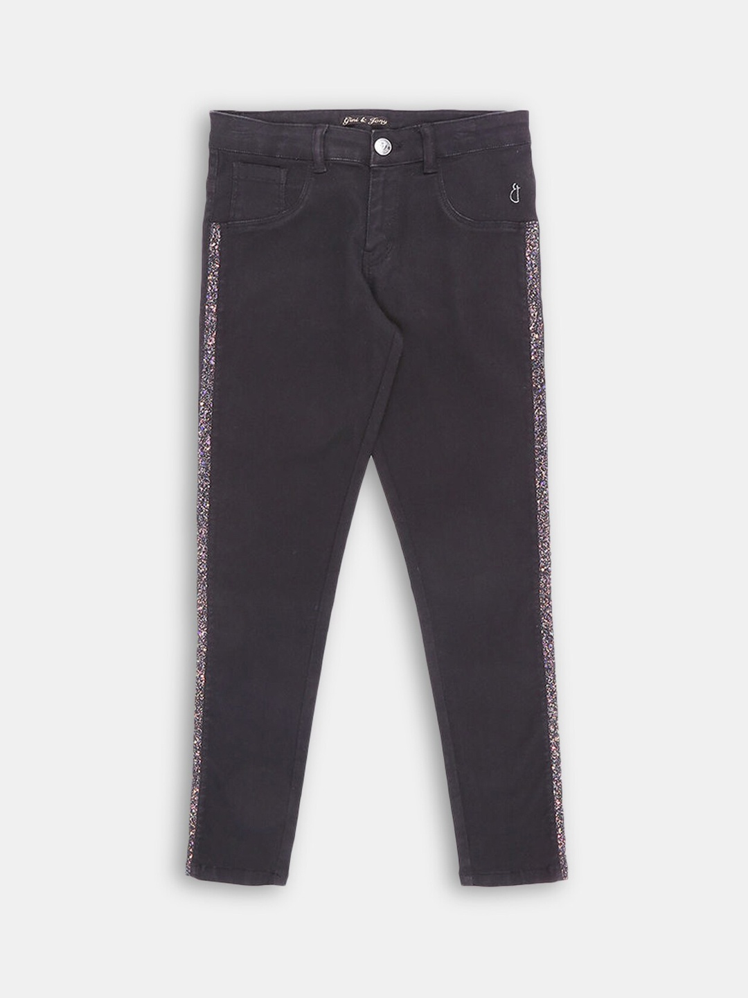 

Hopscotch Girls Black Solid Jeggings