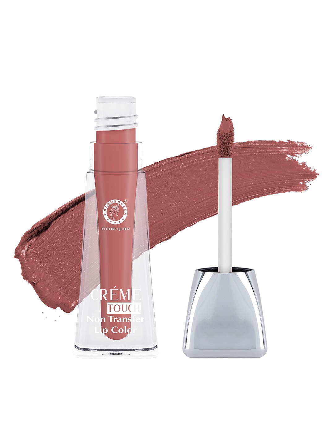 

Colors Queen Creme Touch Non-Transfer Matte Lip Color 4 ml - Nude Peach, Brown