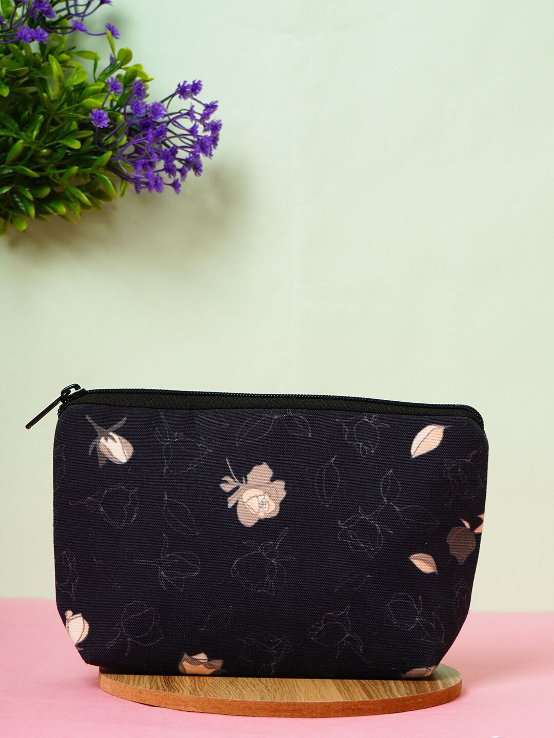 

Crazy Corner Navy Blue Printed Travel Pouch