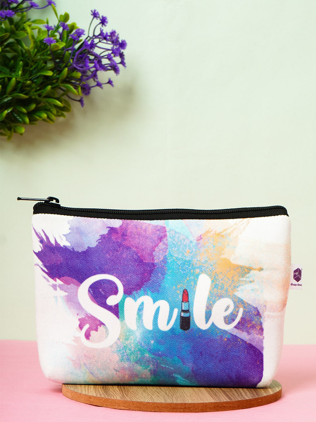 

Crazy Corne Cream Printed Travel Accessory