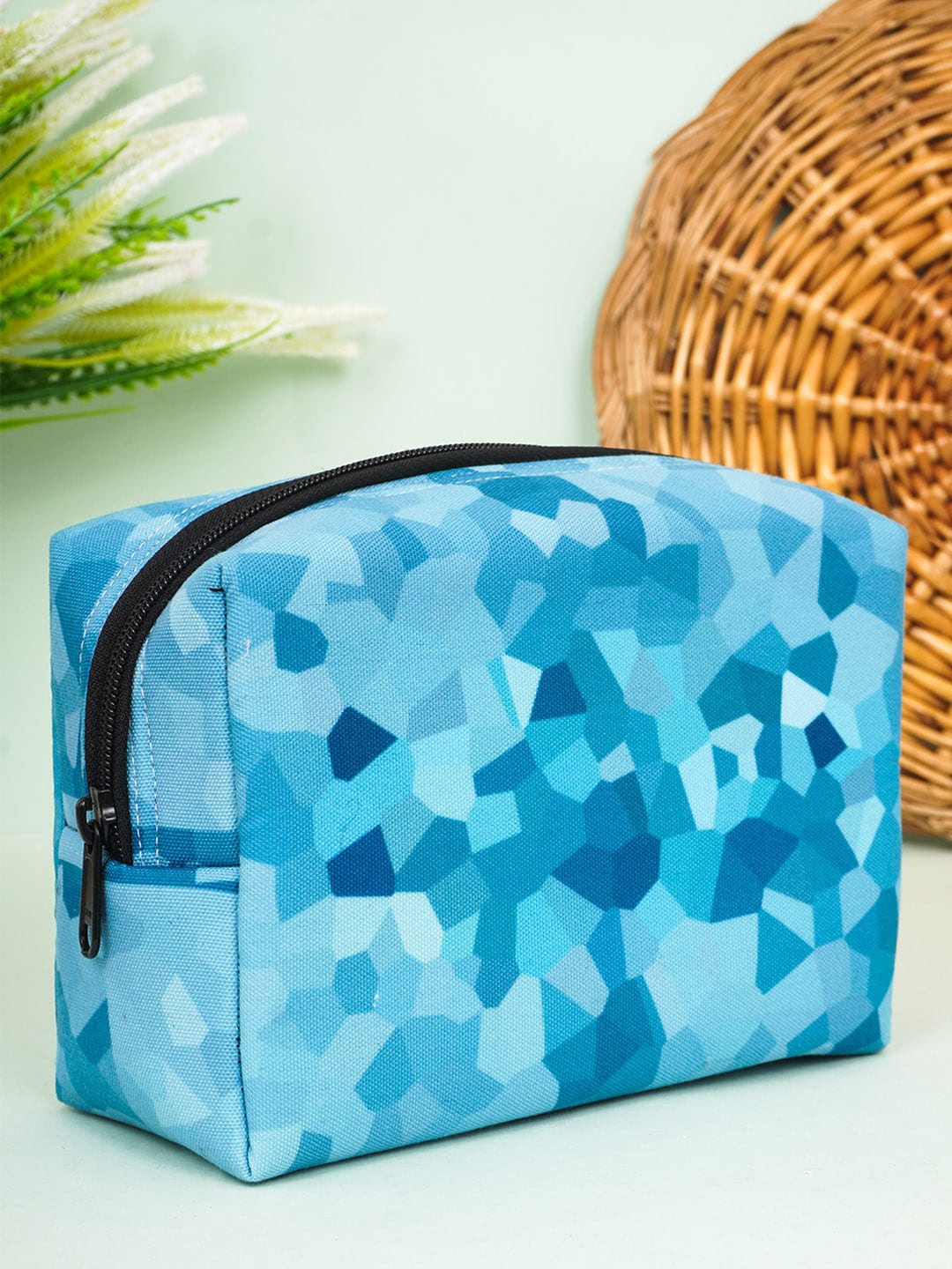 

Crazy Corner Blue Printed Travel Pouch