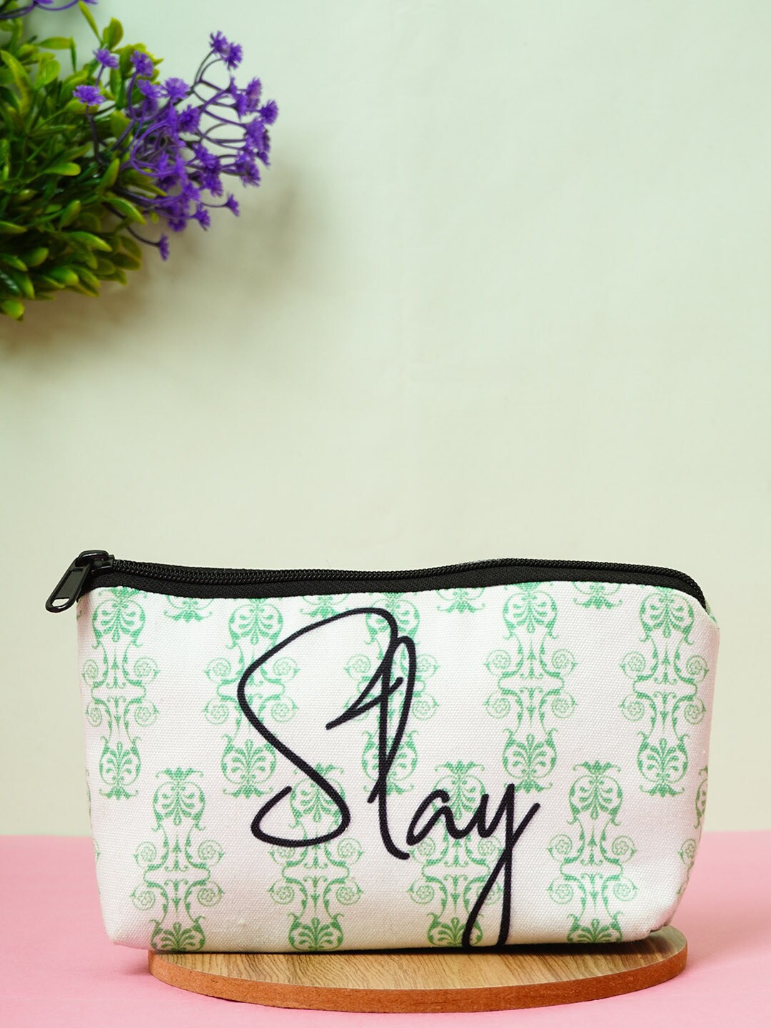 

Crazy Corner White Printed Travel Pouch