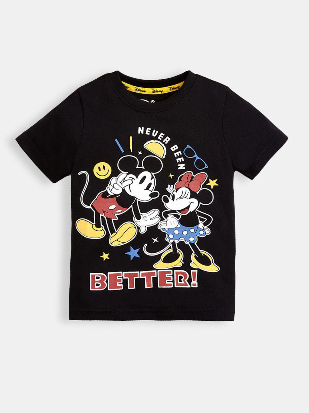 

Hopscotch Boys Black Printed T-shirt