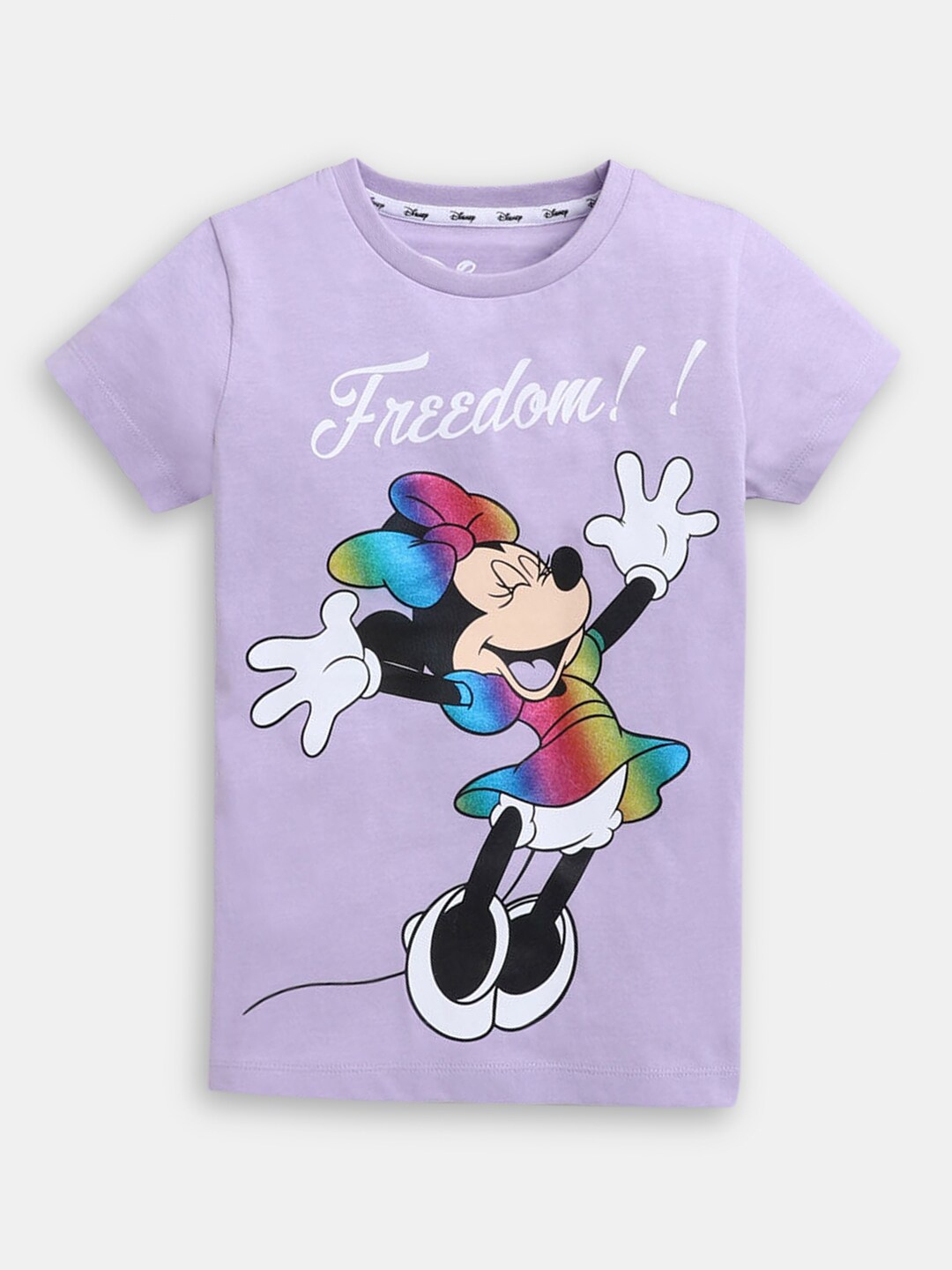 

Hopscotch Girls Purple Printed Cotton T-shirt