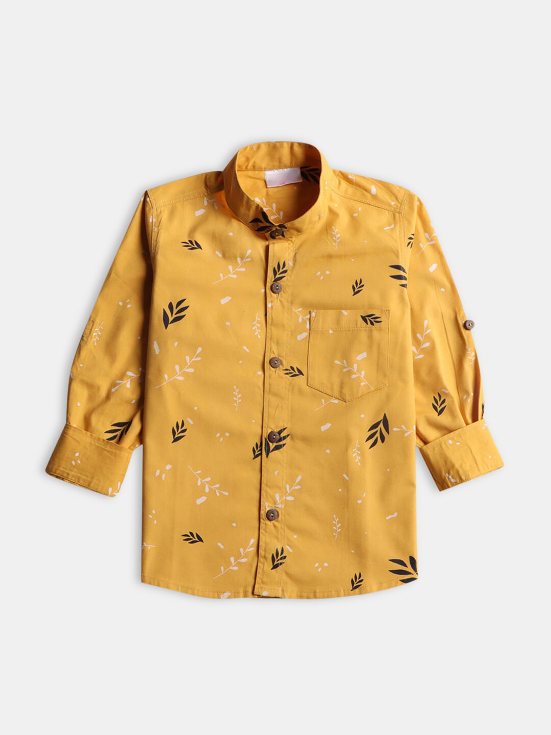 

Hopscotch Boys Yellow Floral Printed Casual Shirt