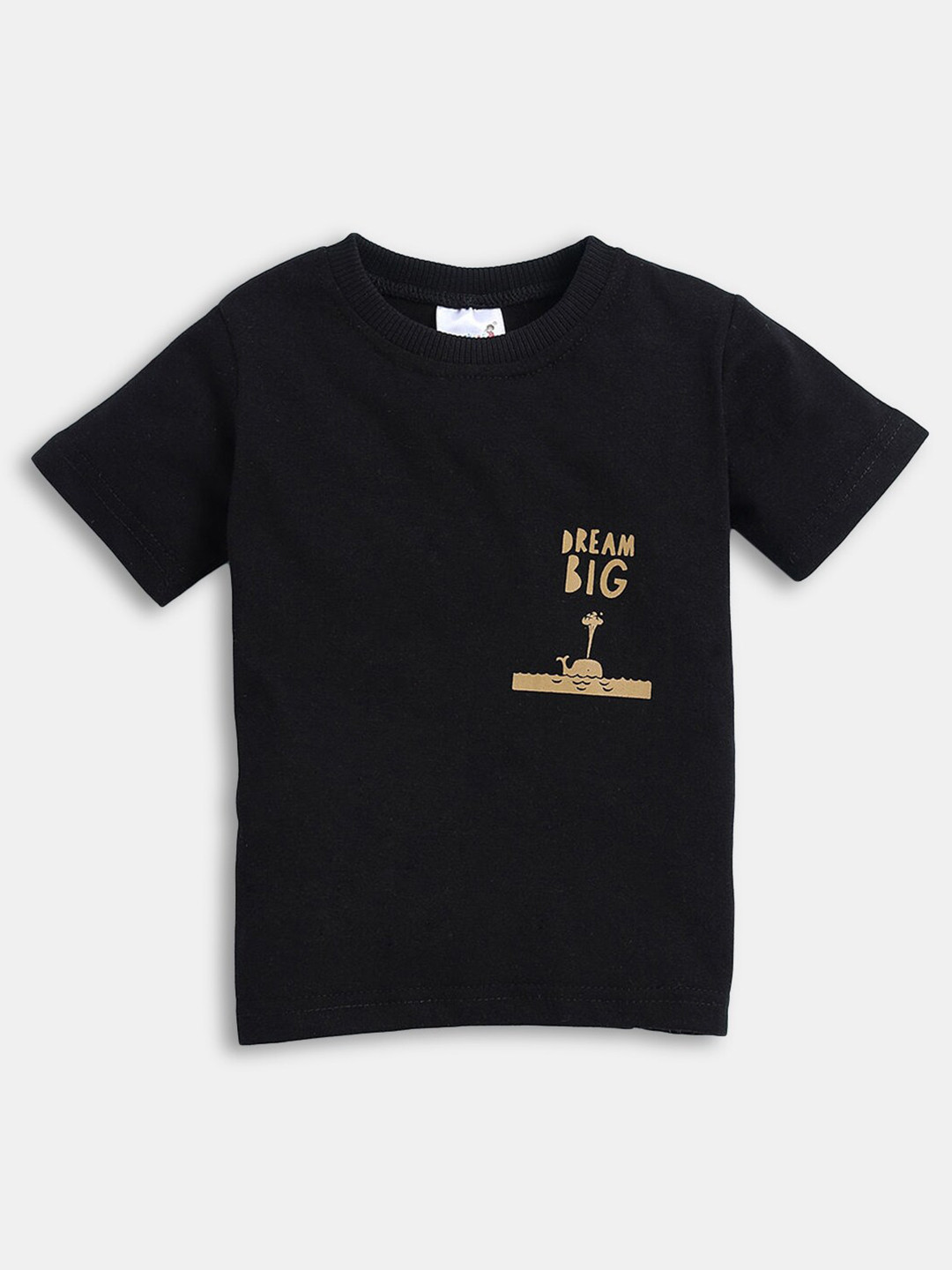 

Hopscotch Boys Black Printed T-shirt