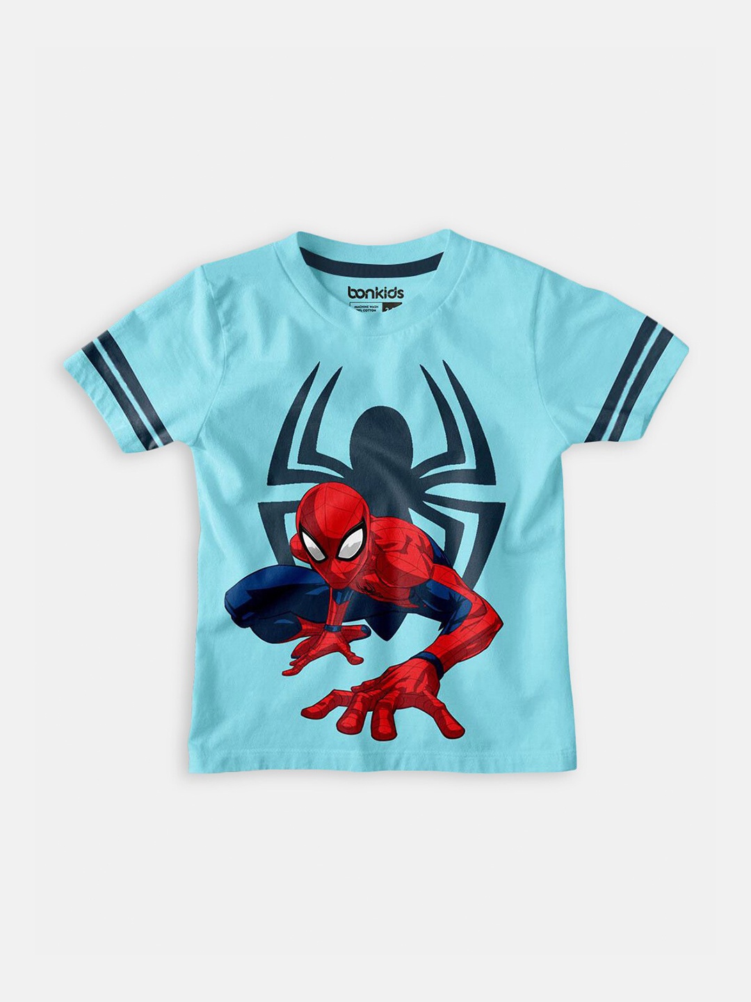 

Hopscotch Boys Blue Spider-Man Printed T-shirt