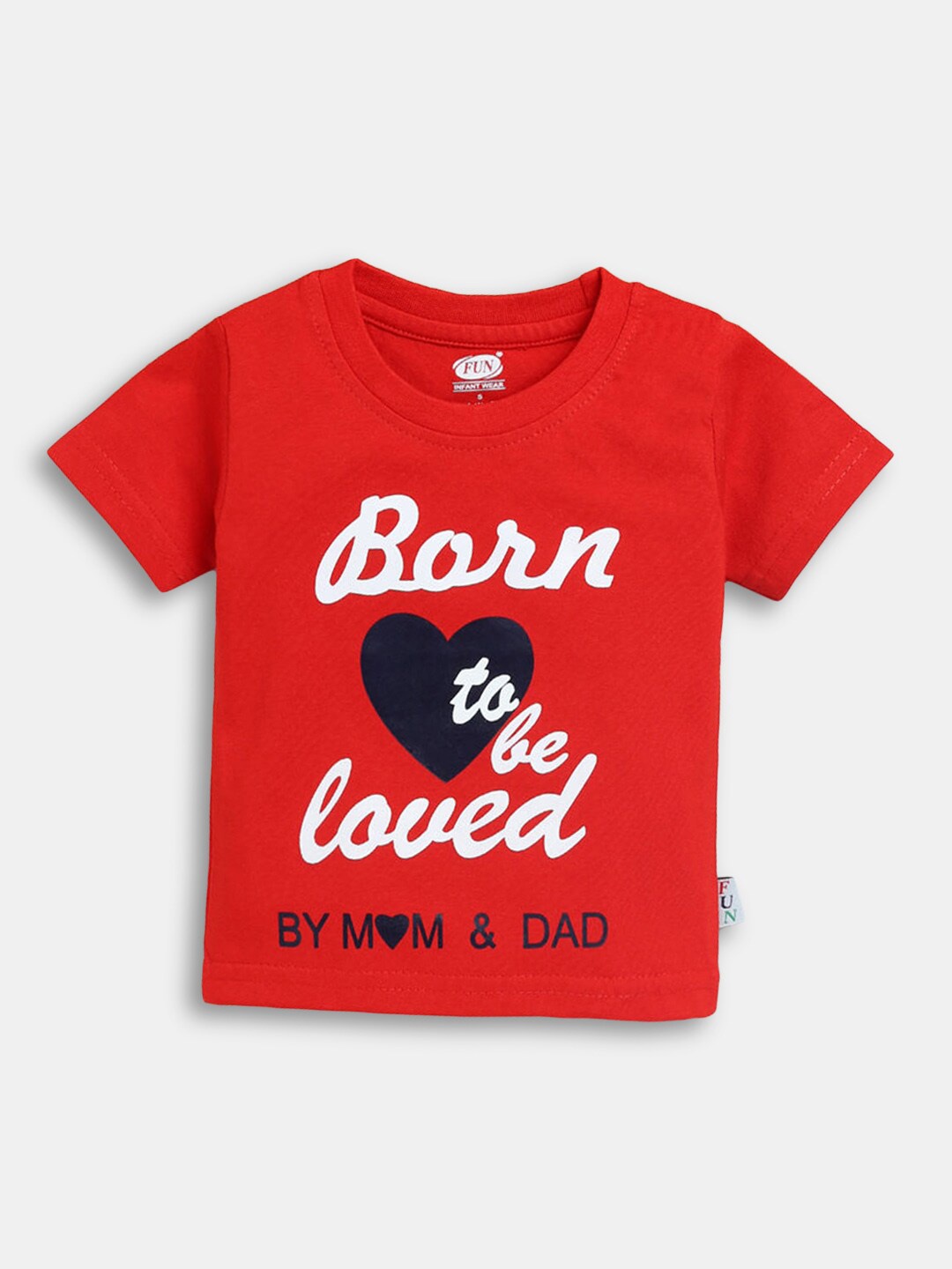 

Hopscotch Boys Red Typography Printed T-shirt