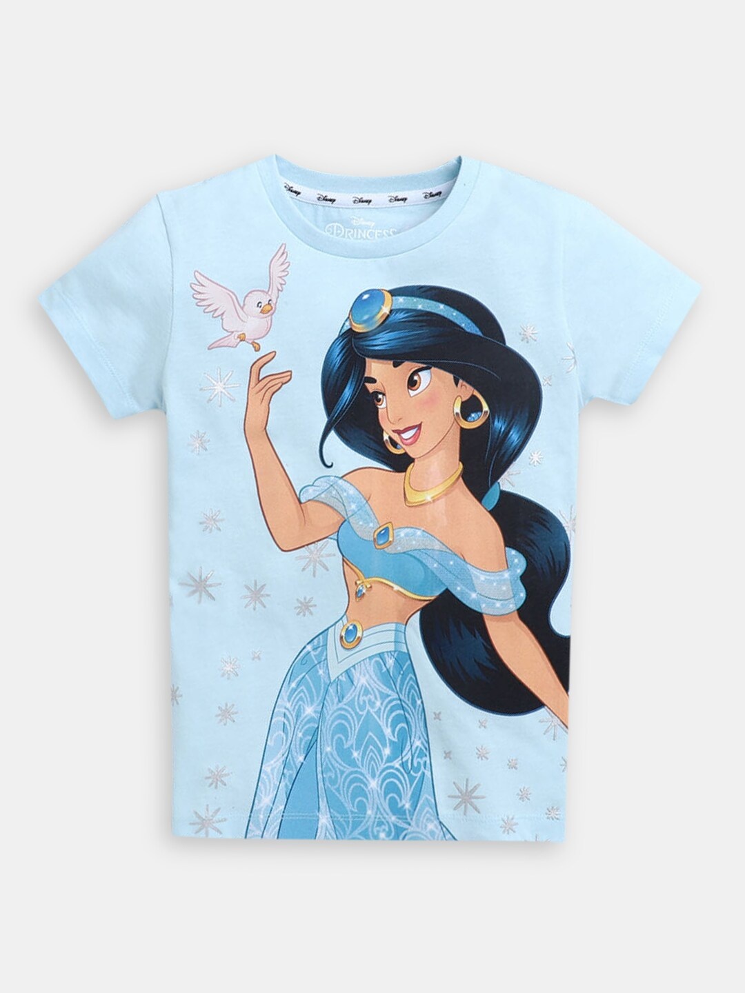 

Hopscotch Girls Blue Printed T-shirt
