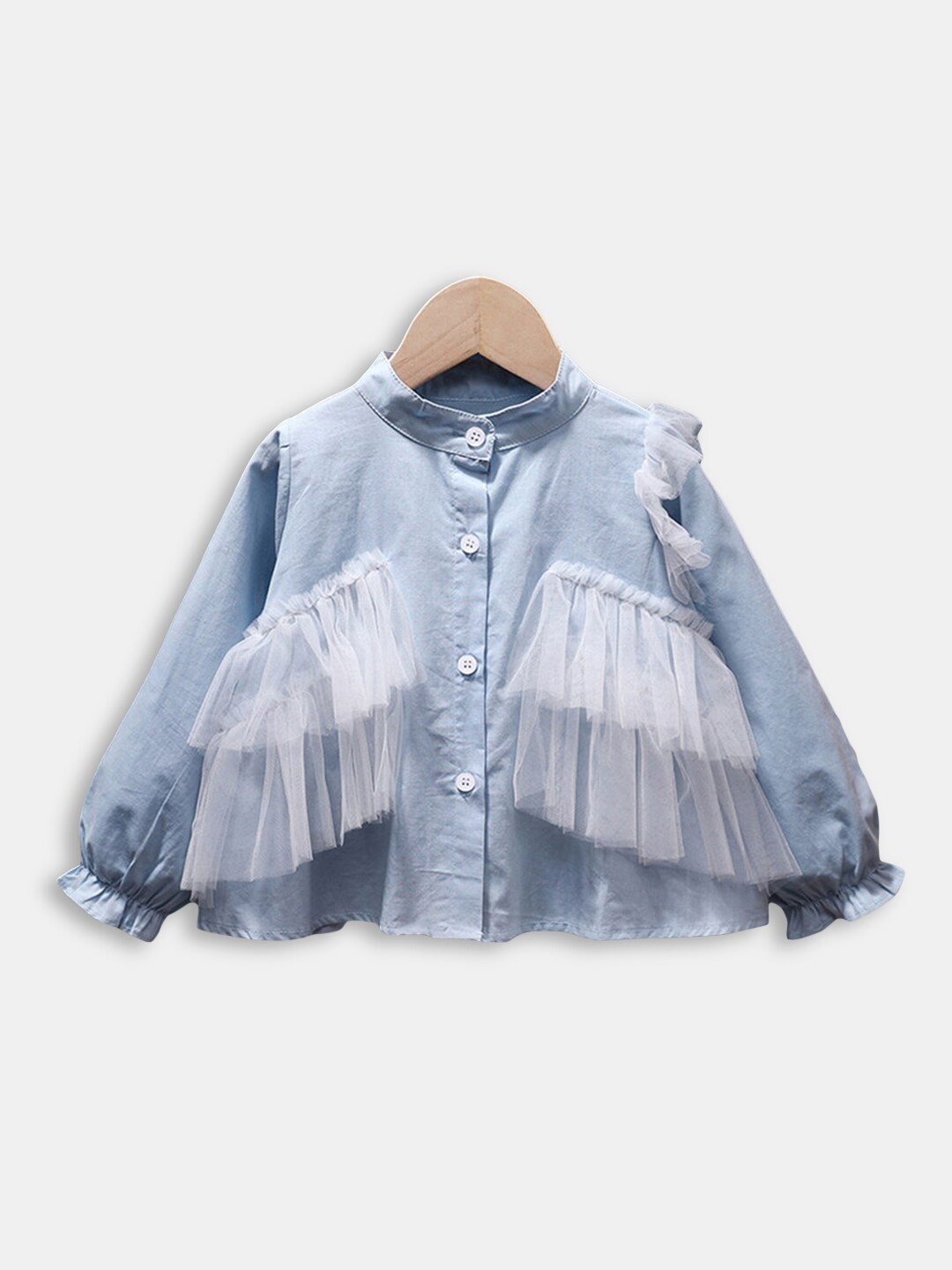 

Hopscotch Girls Blue Embellished Casual Shirt