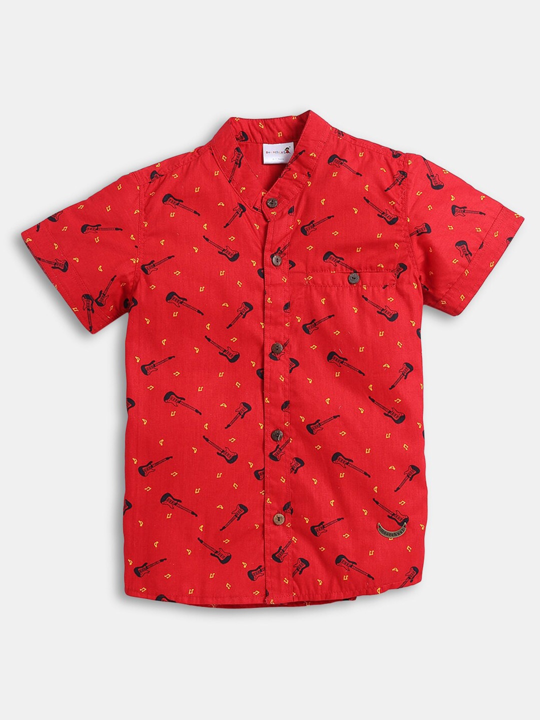 

Hopscotch Boys Red Printed Casual Shirt
