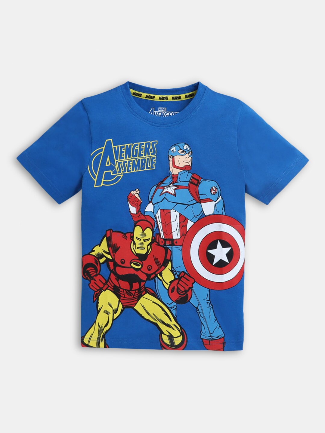 

Hopscotch Boys Blue Avengers Printed Cotton T-shirt