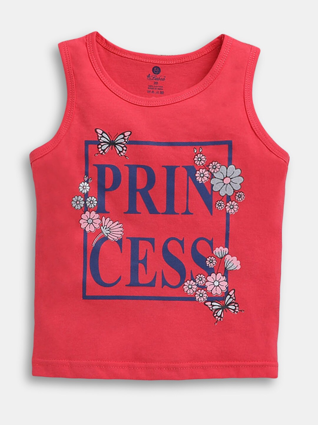 

Hopscotch Girls Pink Typography Printed Cotton T-shirt