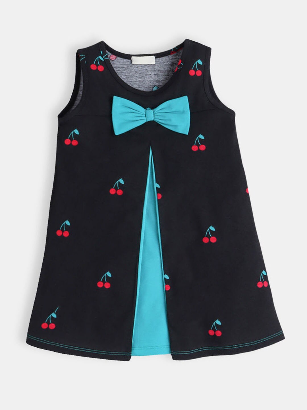 

Hopscotch Girls Black Layered A-Line Dress