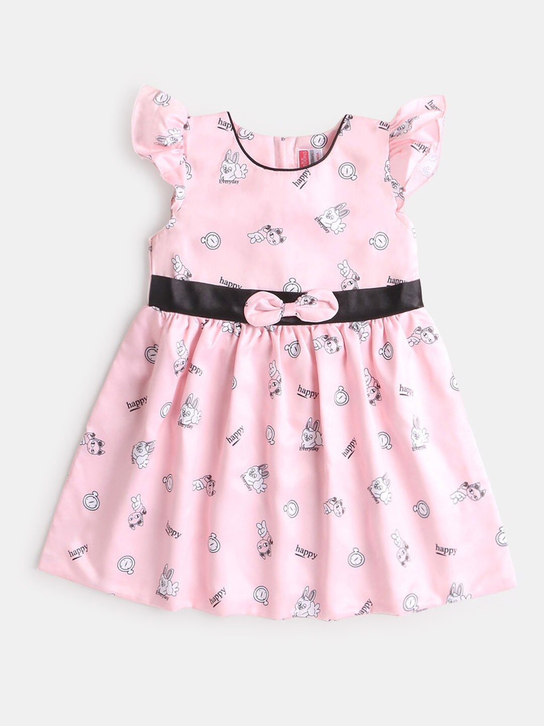 

Hopscotch Girls Pink & Black Dress