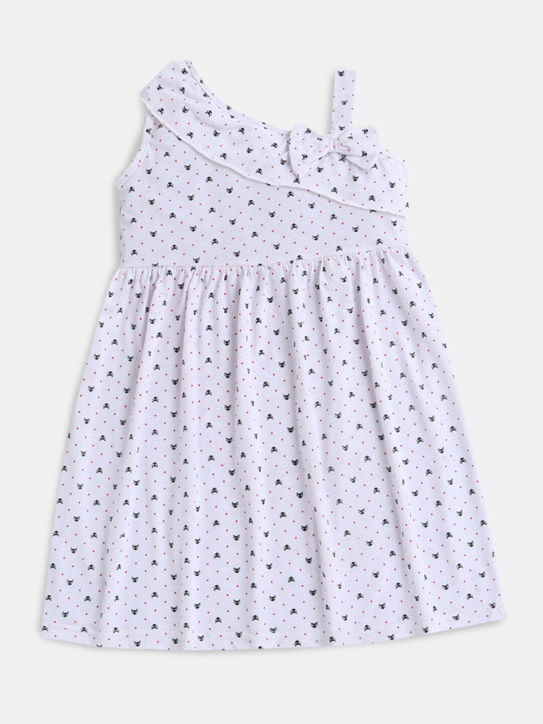 

Hopscotch Girls Black & White Printed Dress