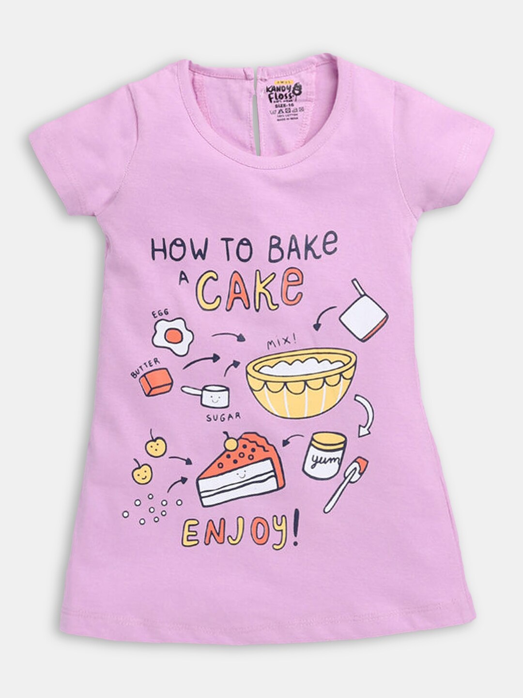 

Hopscotch Purple Graphic Print T-shirt Dress