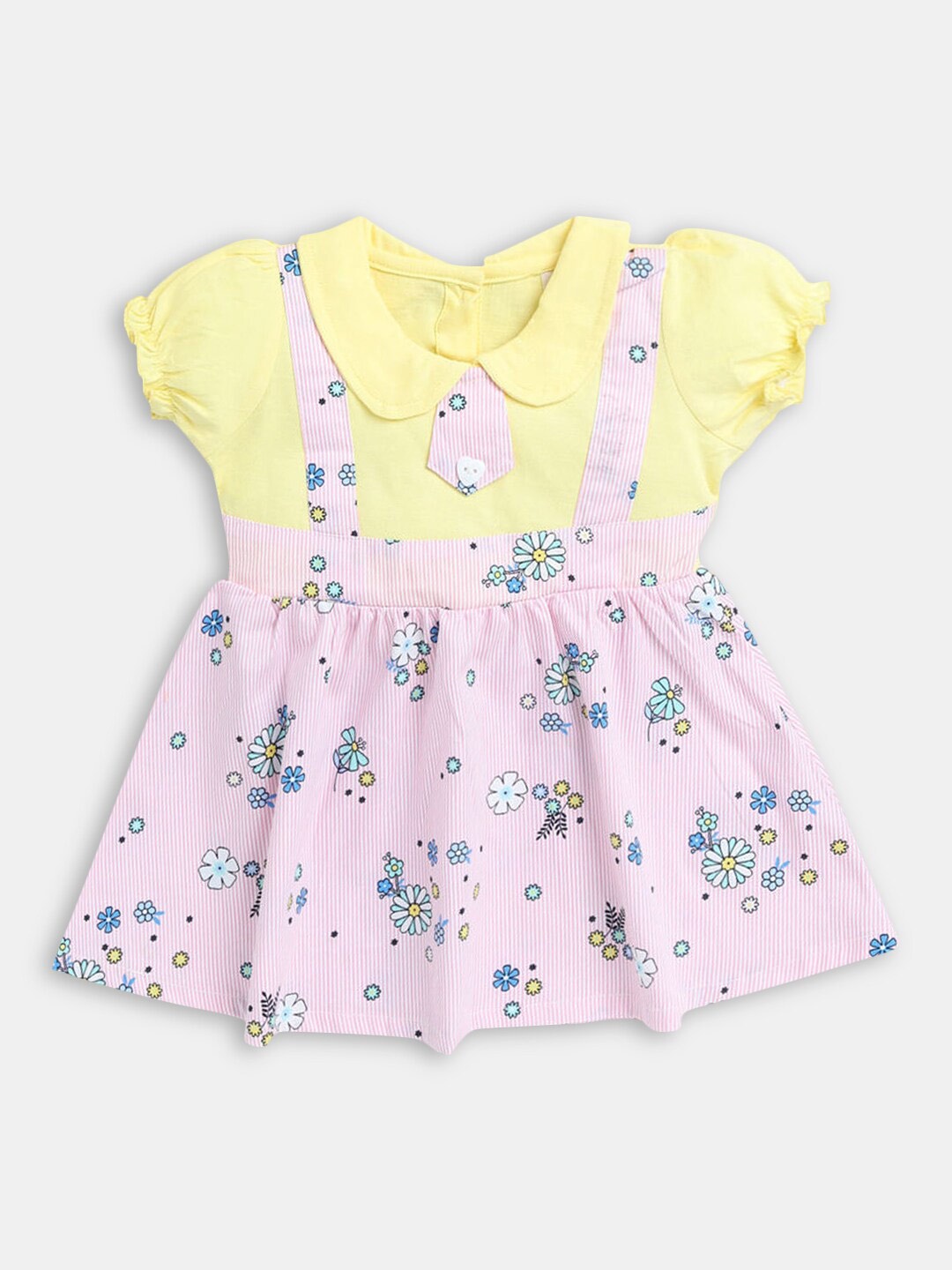 

Hopscotch Pink Floral Peter Pan Collar Dress