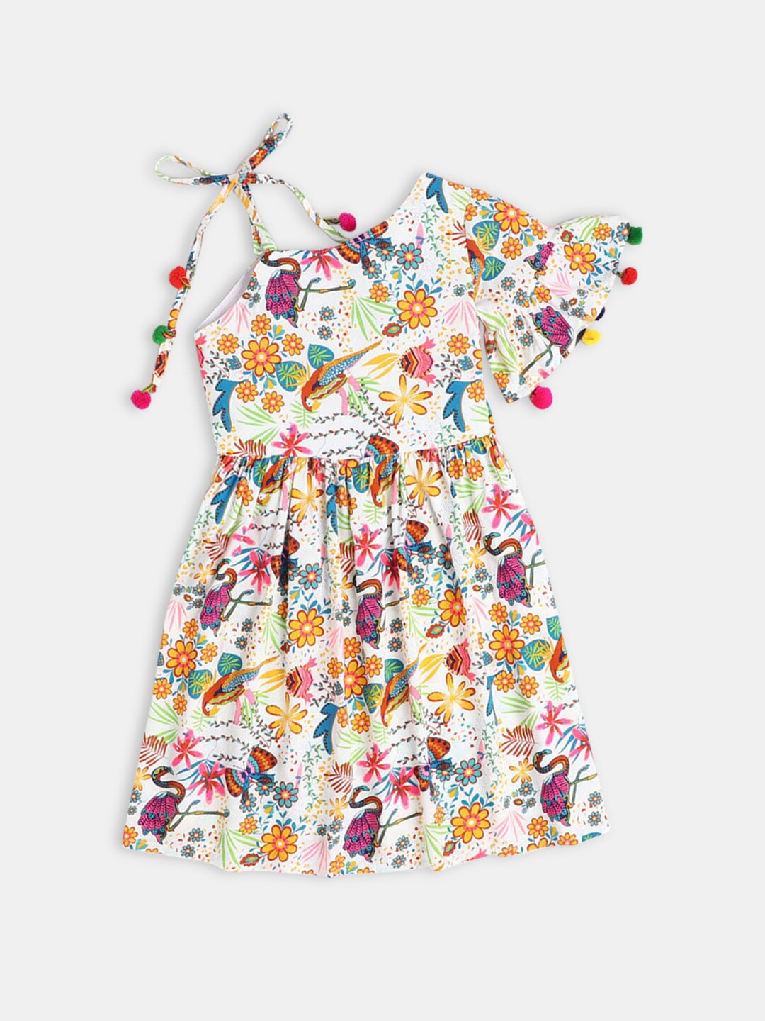 

Hopscotch Girls White & Red Floral Dress