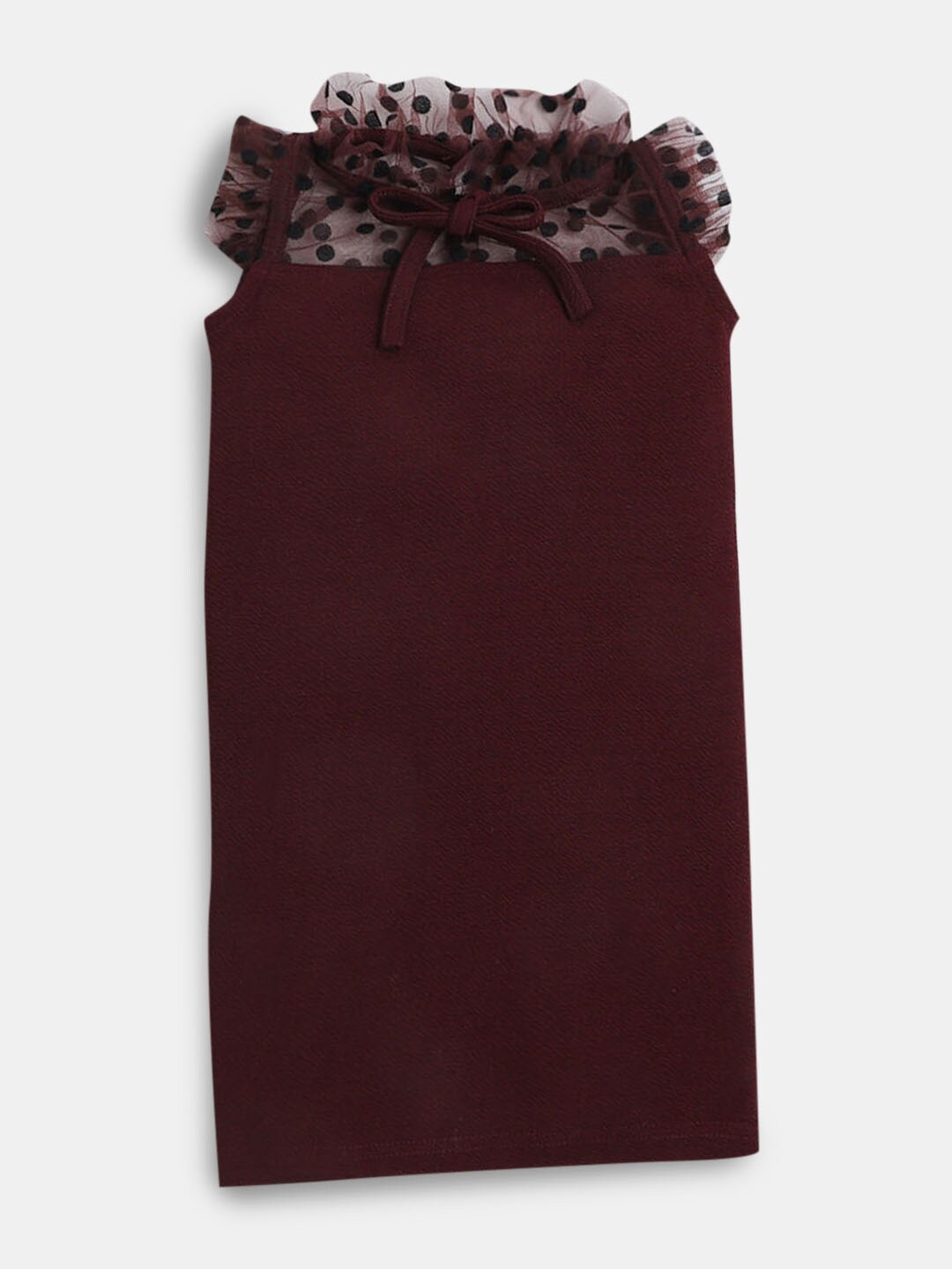 

Hopscotch Girls Burgundy Sleeveless Bodycon Dress