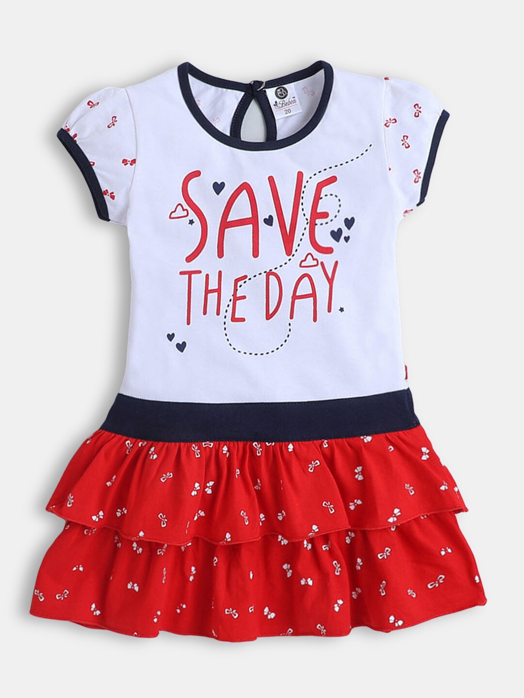 

Hopscotch Girl Red Printed Dress