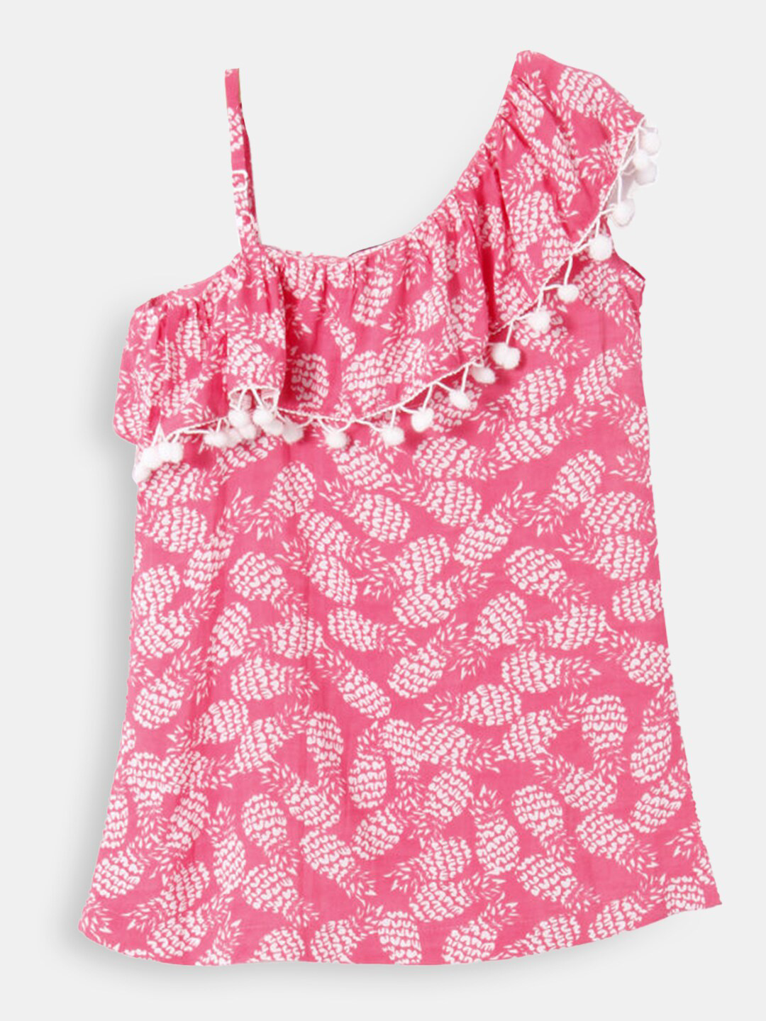 

Hopscotch Pink A-Line Conversational Printed Dress