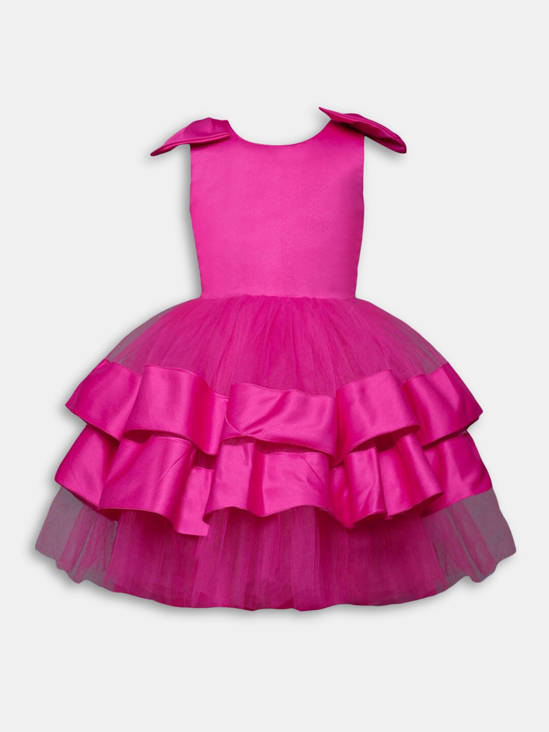 

Hopscotch Girls Fuchsia Drop-Waist Dress