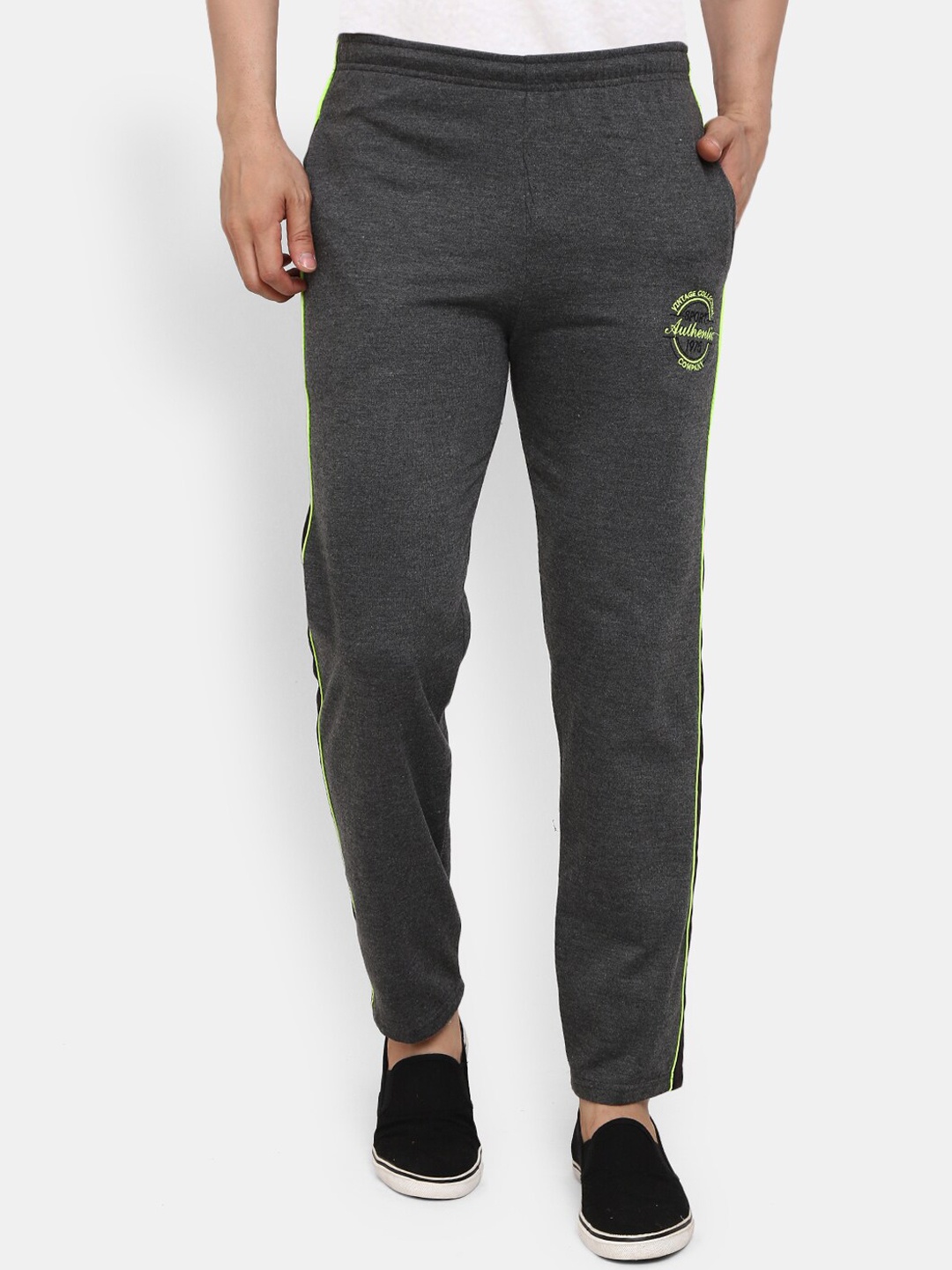 

V-Mart Men Grey Solid Cotton Track Pants
