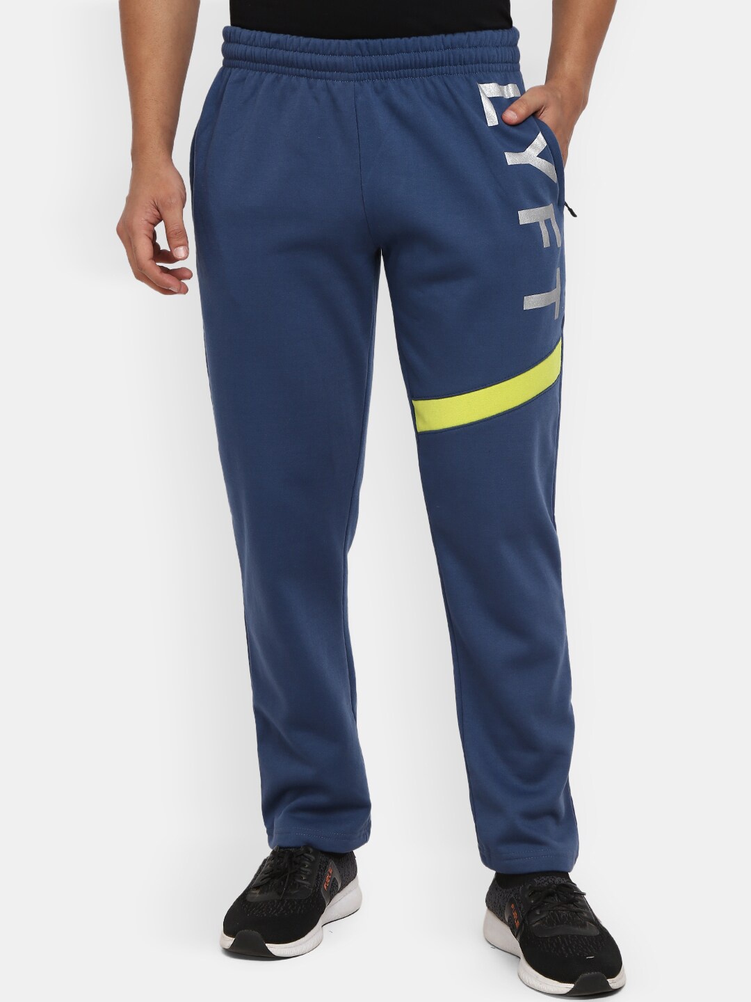 

V-Mart Men Blue Solid Cotton Track Pants