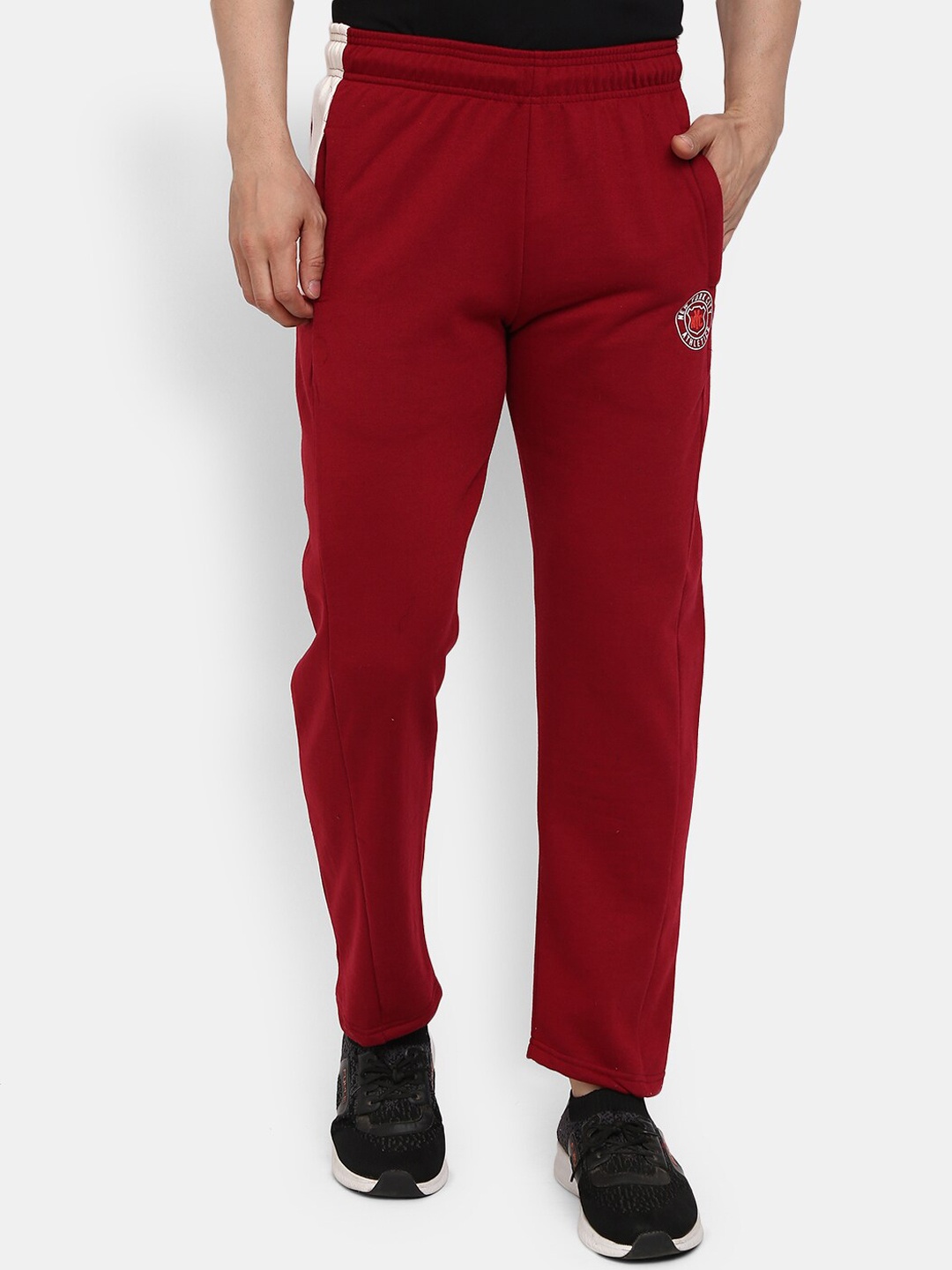 

V-Mart Men Red SolidCotton Track Pant